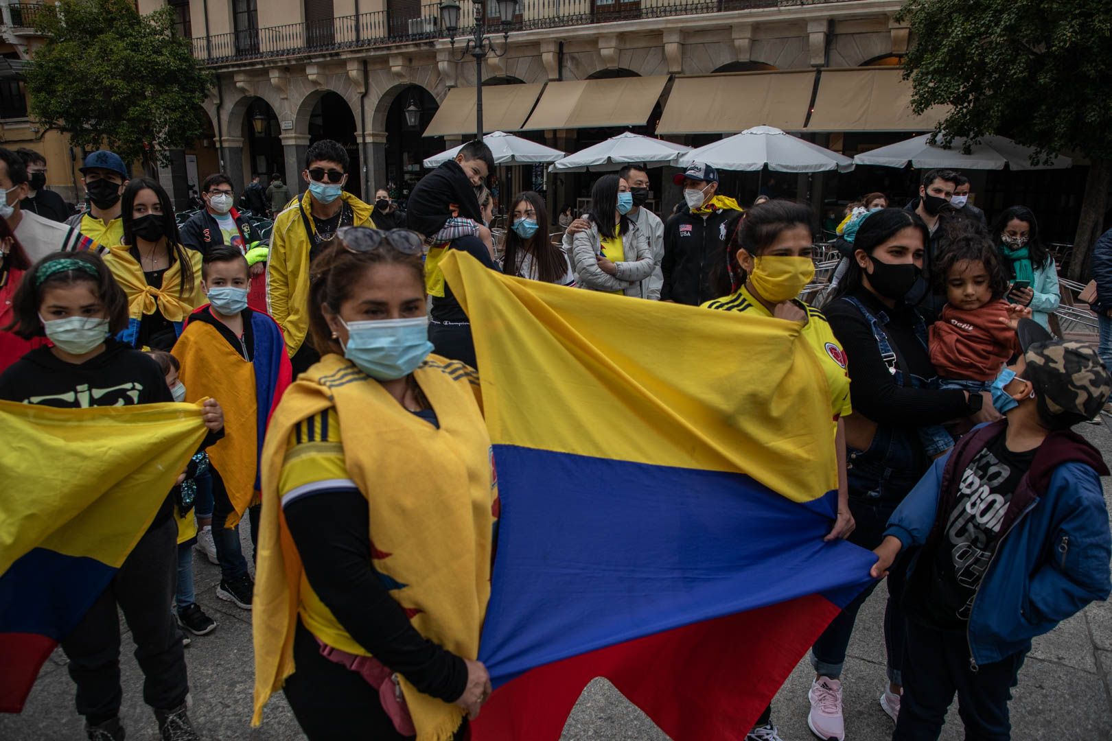 Marcha de colombianos en Zamora