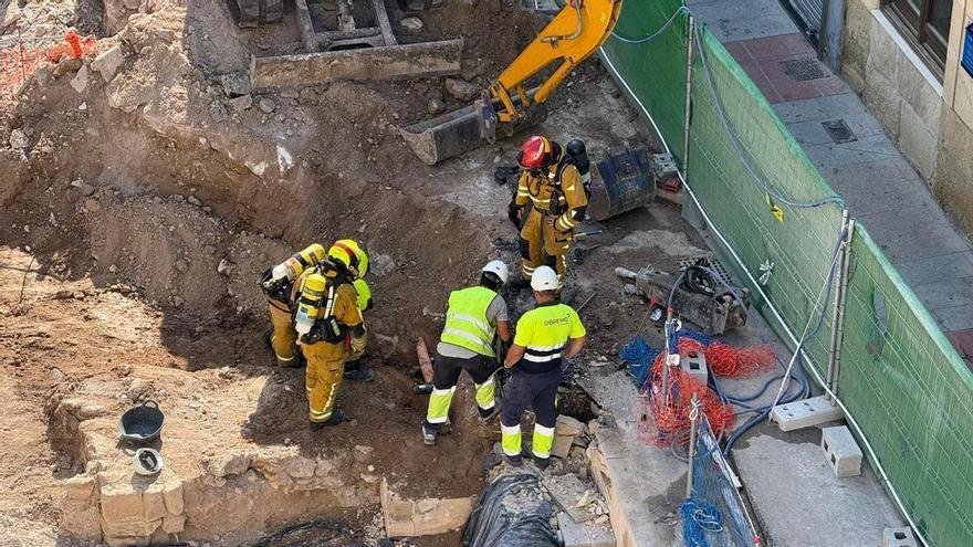 Fuga de gas en las obras del Mercado Central de Elche