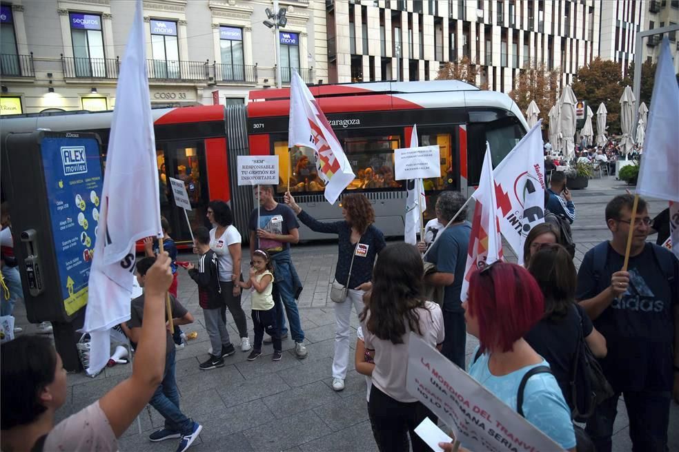 Protesta de los conductores del tranvía