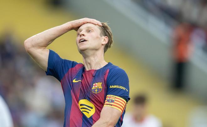 Frenkie de Jong, durante un partido con el Barça de esta temporada.