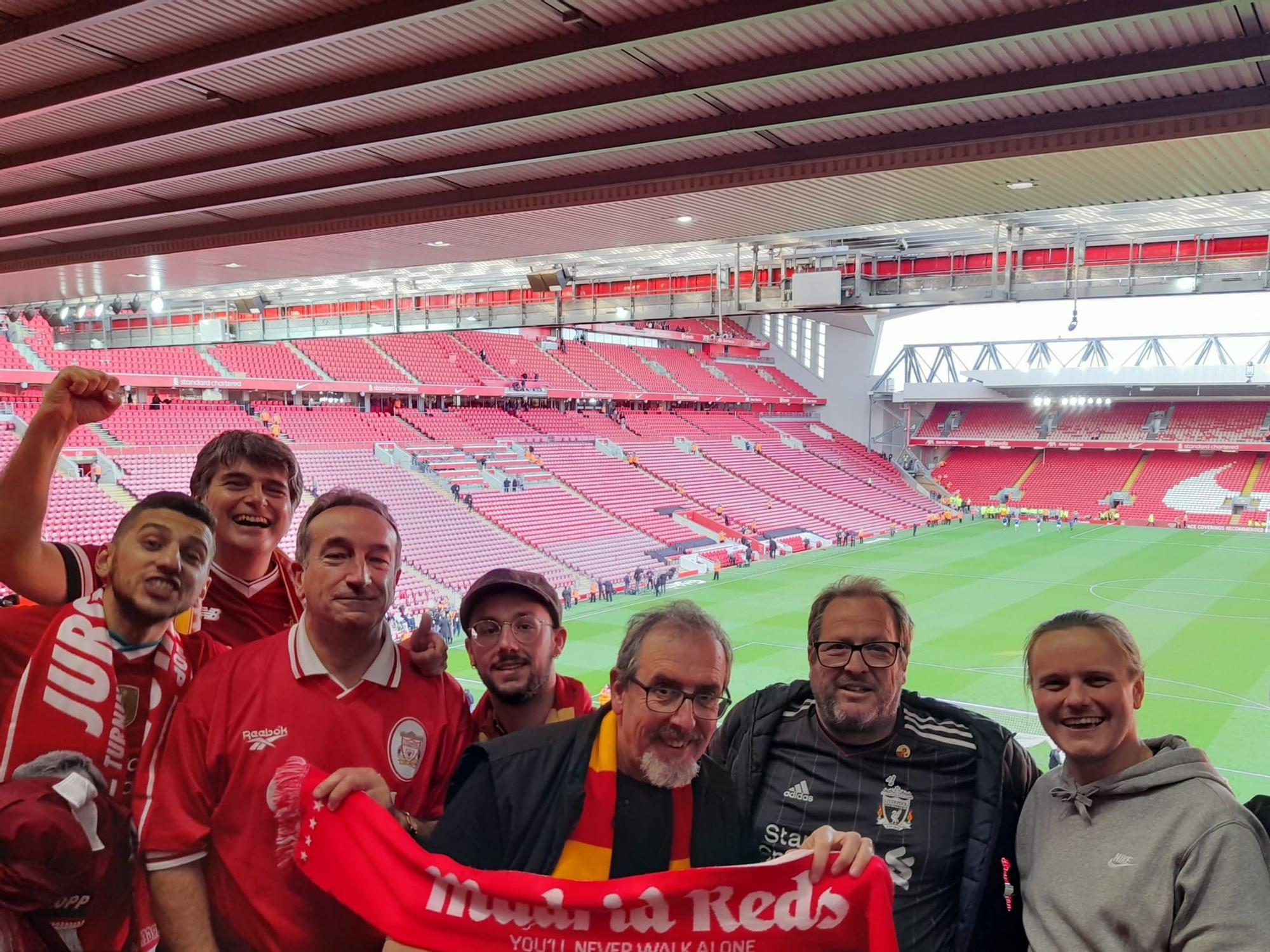 Uno de los desplazamientos a Anfield de Madrid Reds.