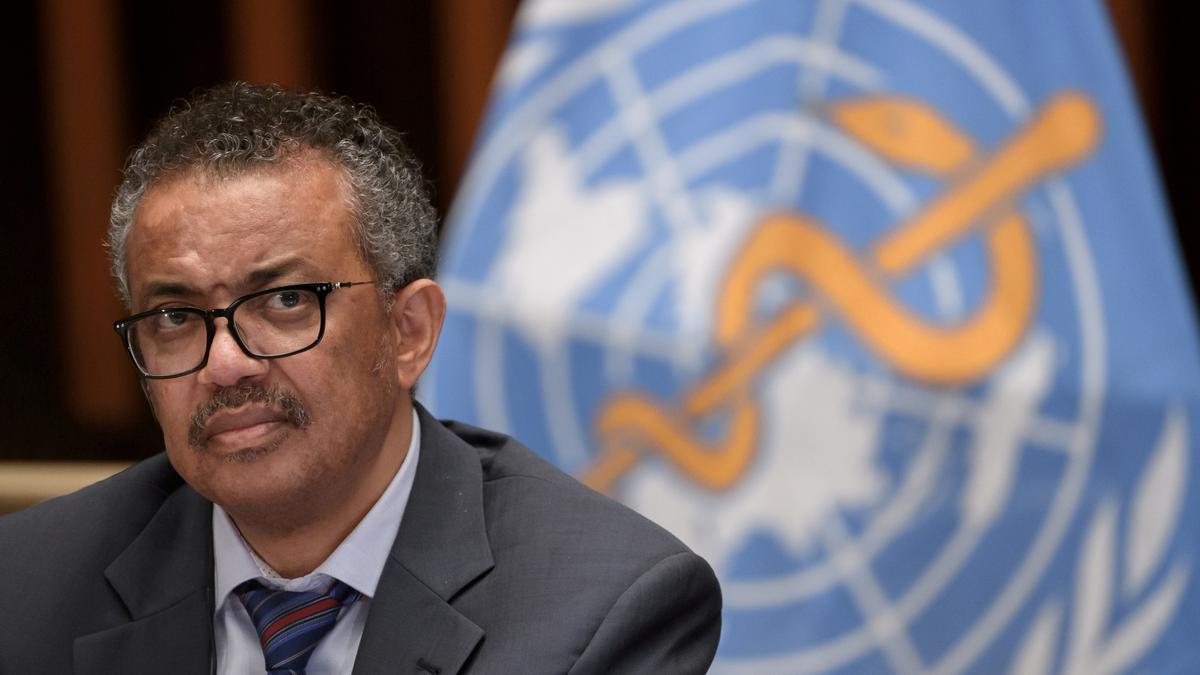 El director general de la OMS, Tedros Adhanom Ghebreyesus, en una rueda de prensa en Ginebra