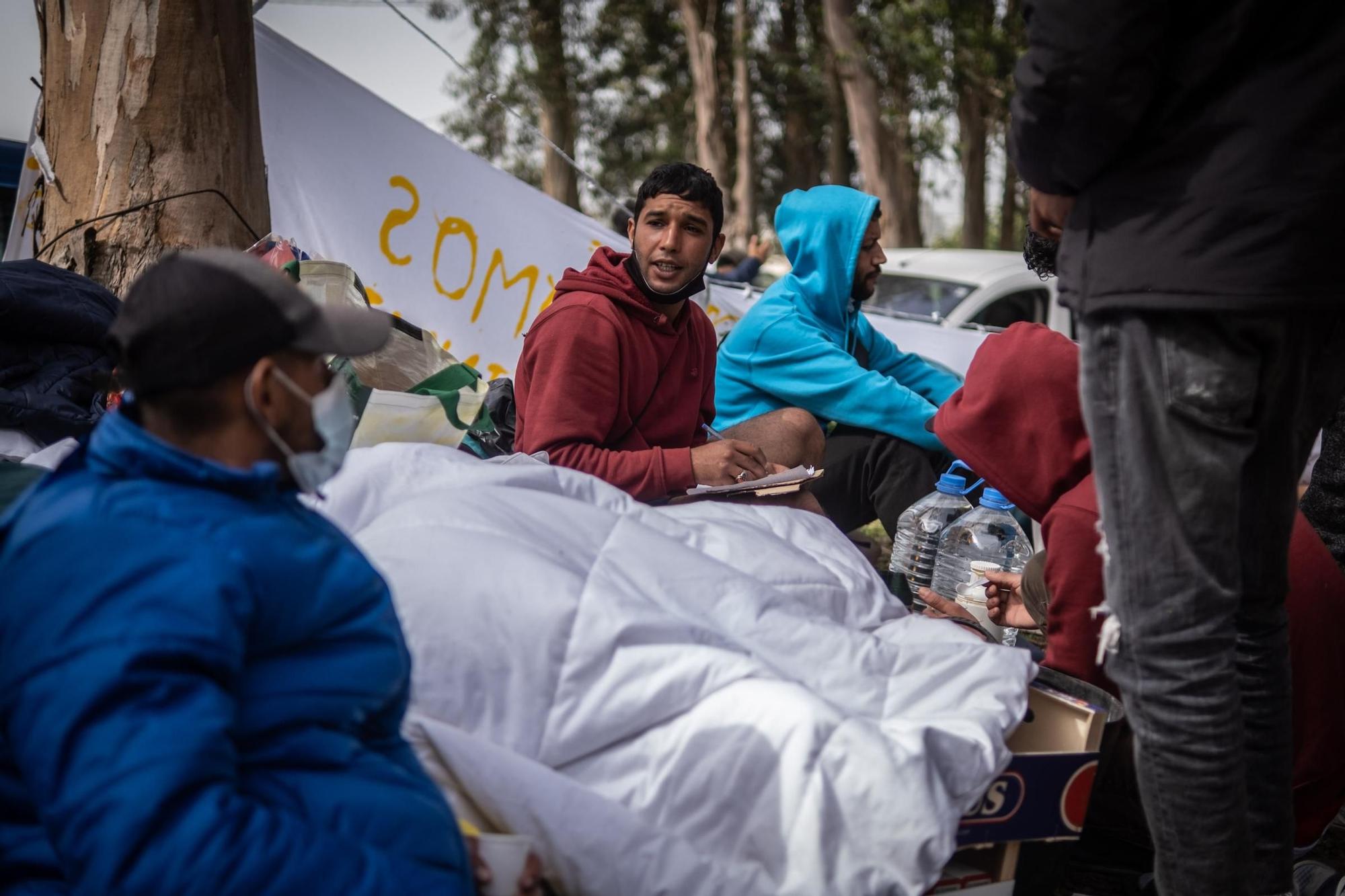 Protestas de los inmigrantes en Las Raíces