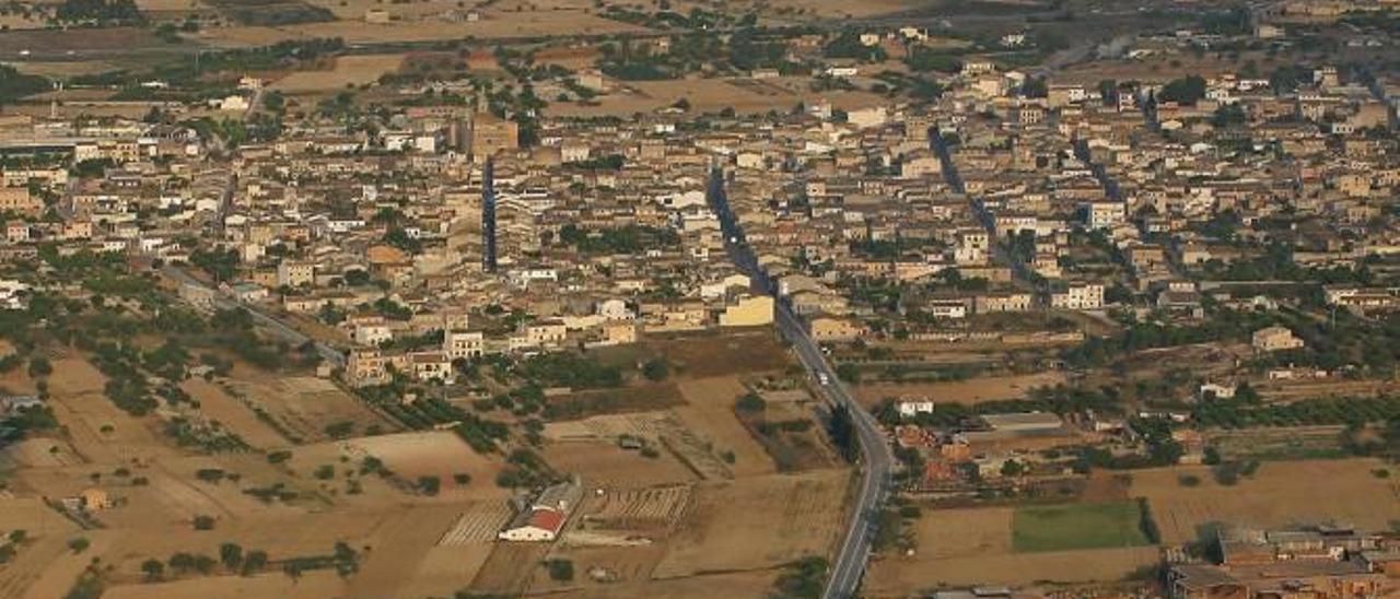 Vista aérea del núcleo urbano de Vilafranca.