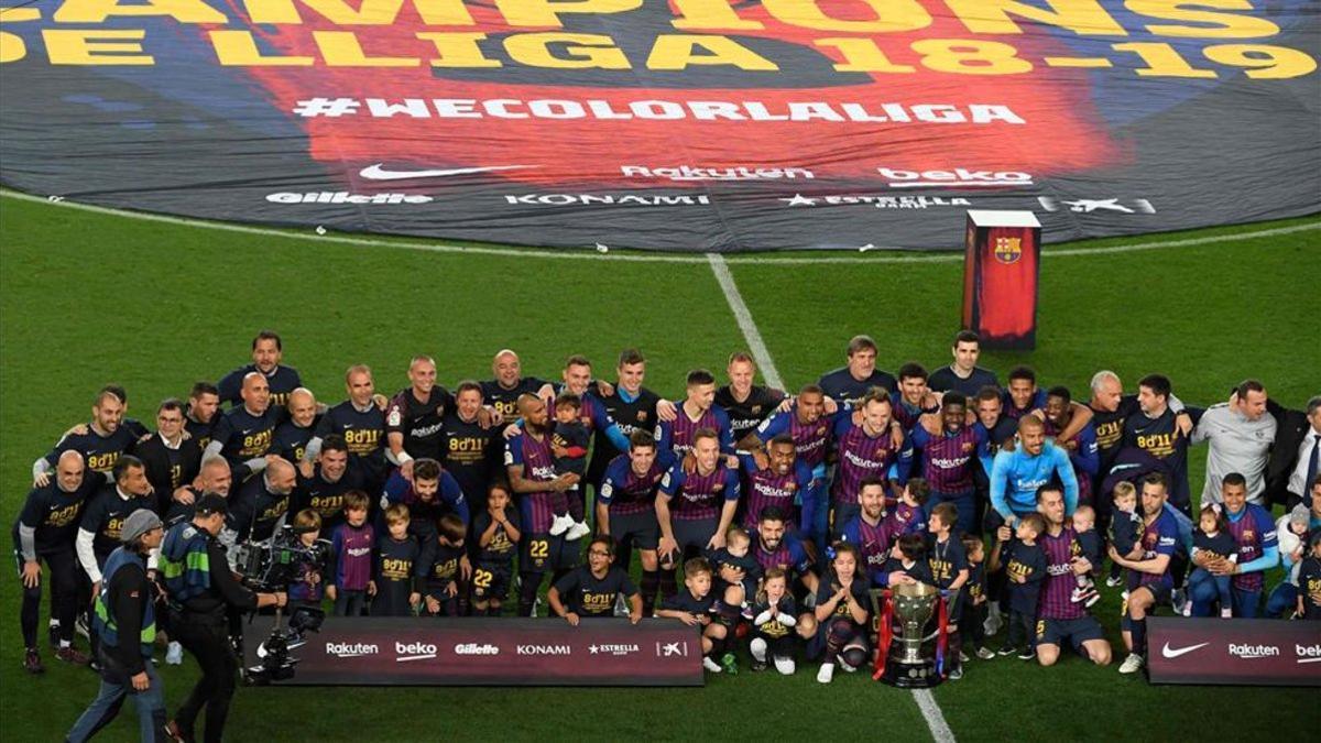 El Barcelona celebró su 26º título de Liga