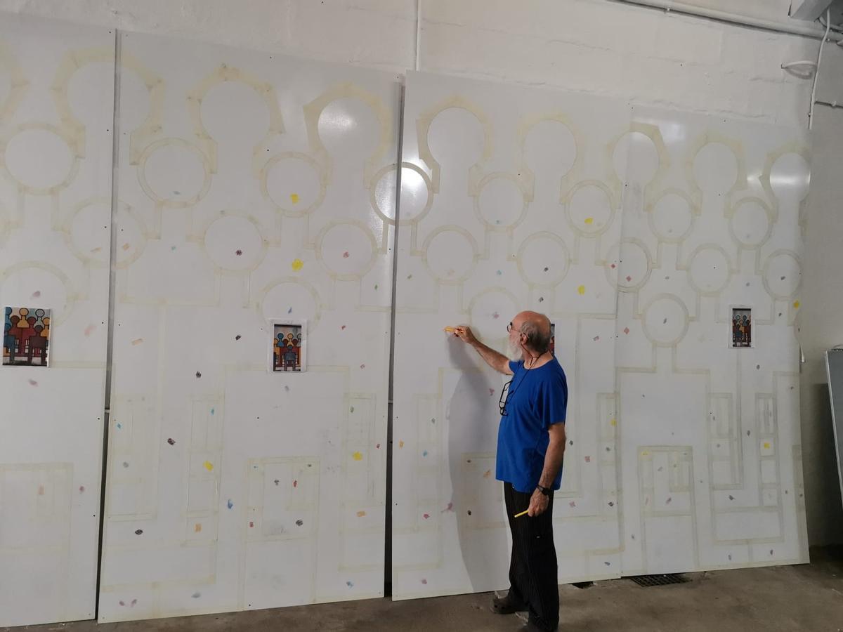 Así construye la obra en memoria de Martínez Garrido el artista Nelson Villalobos Así construye la obra en memoria de Martínez Garrido el artista Nelson Villalobos