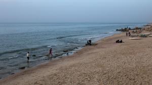 Costa de Gaza en la zona de Deir al-Balah.