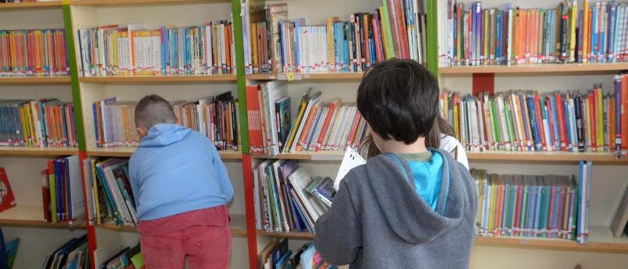 Niños en una biblioteca escolar.  |   // NOÉ PARGA