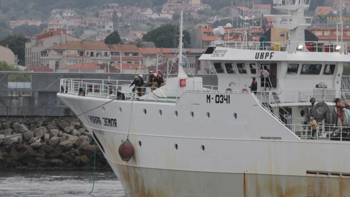 Imagen de archivo del «Novaya Zemlya», en Cangas.