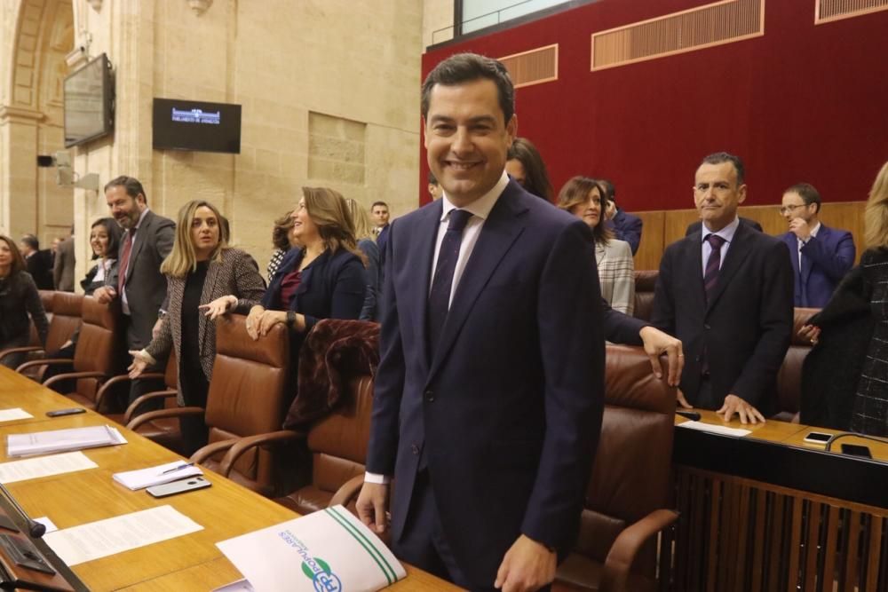 Sesión de investidura de Juanma Moreno como presidente de la Junta de Andalucía