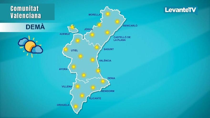 Sábado con sol en València y temperaturas que rondarán los 30 grados