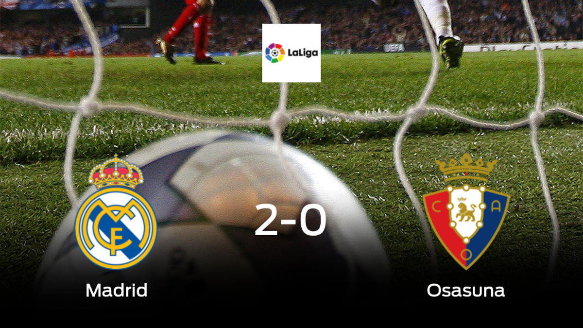 El Real Madrid vence en casa al Osasuna por 2-0