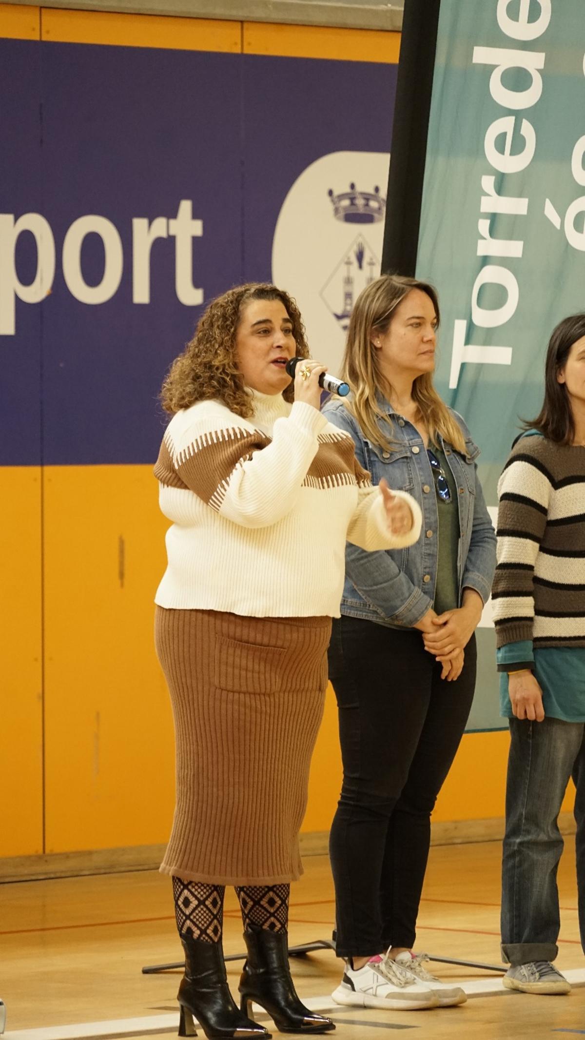 Maribel Zamora durant l’entrega de premis del torneig a Torredembarra