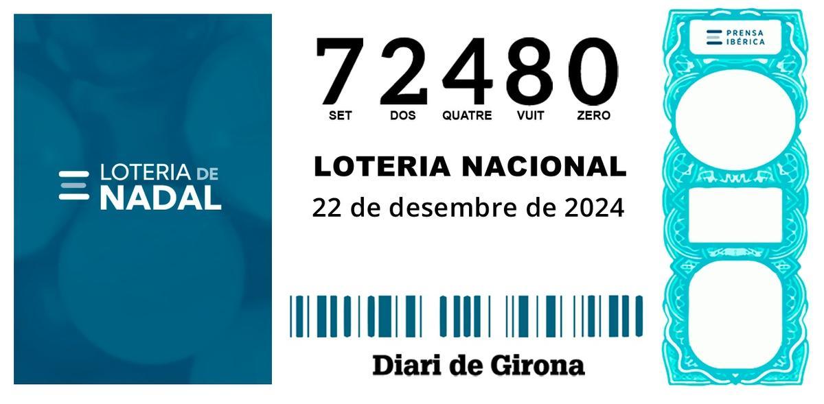 El 72480, el primer premi de la Loteria de Nadal 2024.