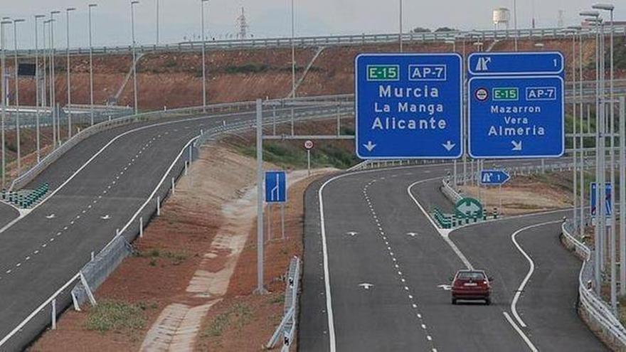 La autopista AP-7 será gratuita en la Región durante tres meses