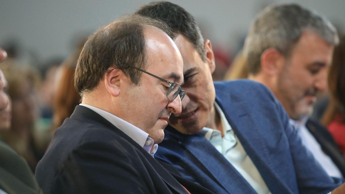 El ministro de Deportes, Miquel Iceta y el presidente del Gobierno, Pedro Sánchez.