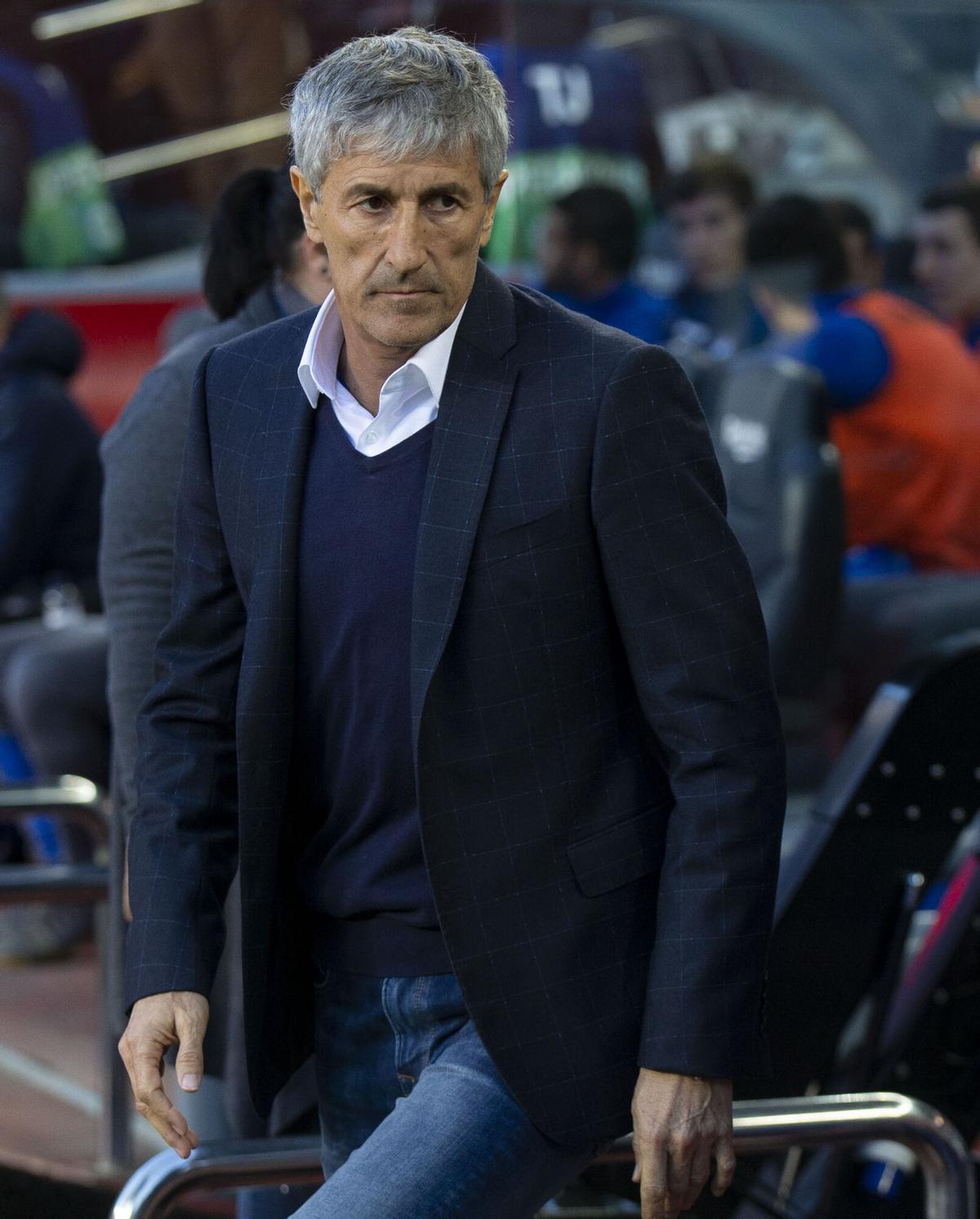 Quique Setién, en su etapa como entrenador del FC Barcelona