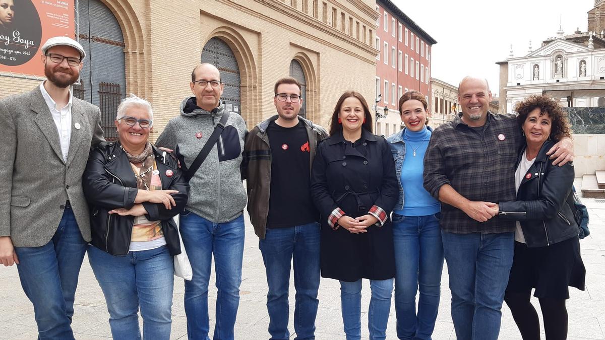 Los candidatos de ZeC, este sábado, anunciado su propuesta sobre la salud mental.