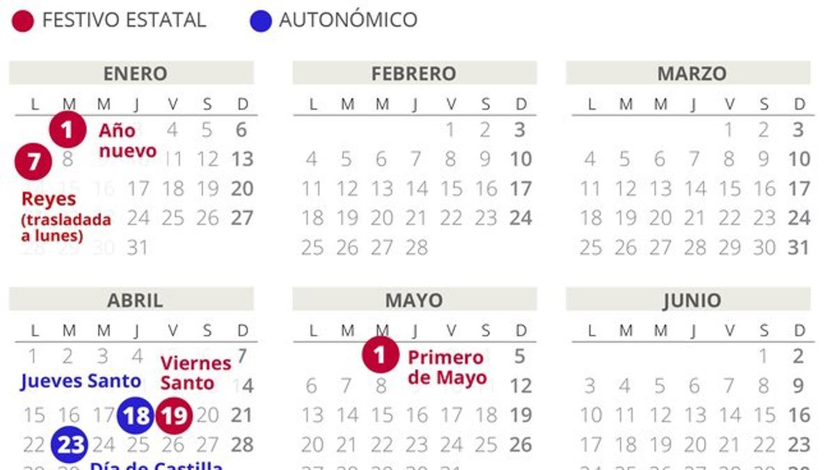 Calendario laboral 2019 Castilla y León