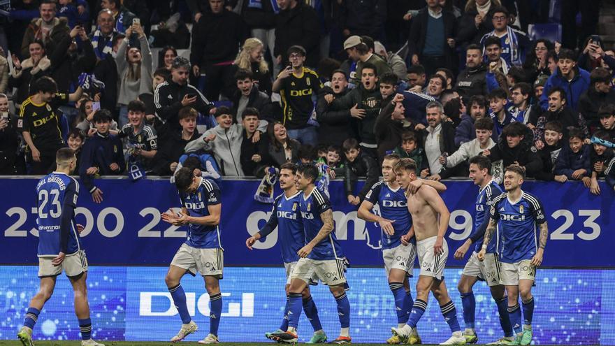 El partido entre el Real Oviedo y el Leganés, en imágenes