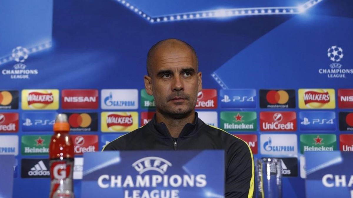 Pep Guardiola en rueda de prensa