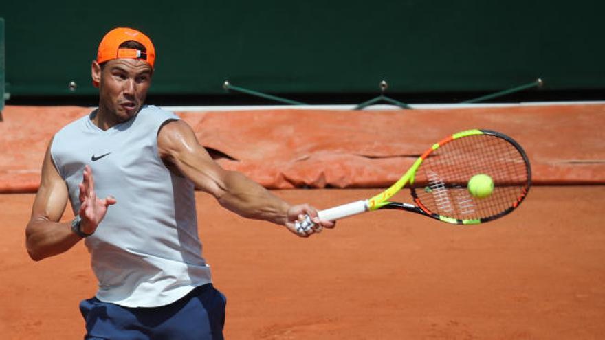 Rafa Nadal, entrenando en París.