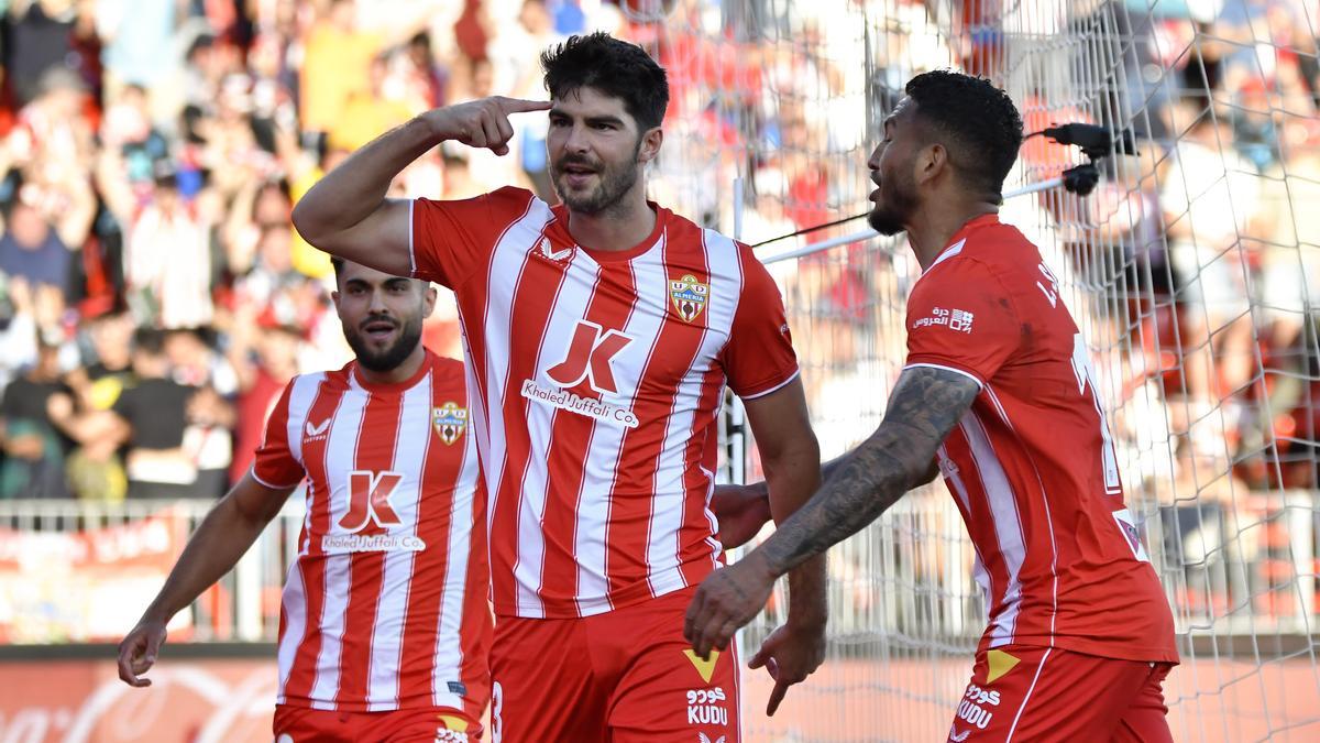 MElero celebra su gol ante el valencia.