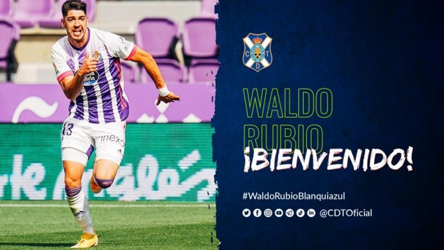 El CD Tenerife anuncia el fichaje de Waldo Rubio.