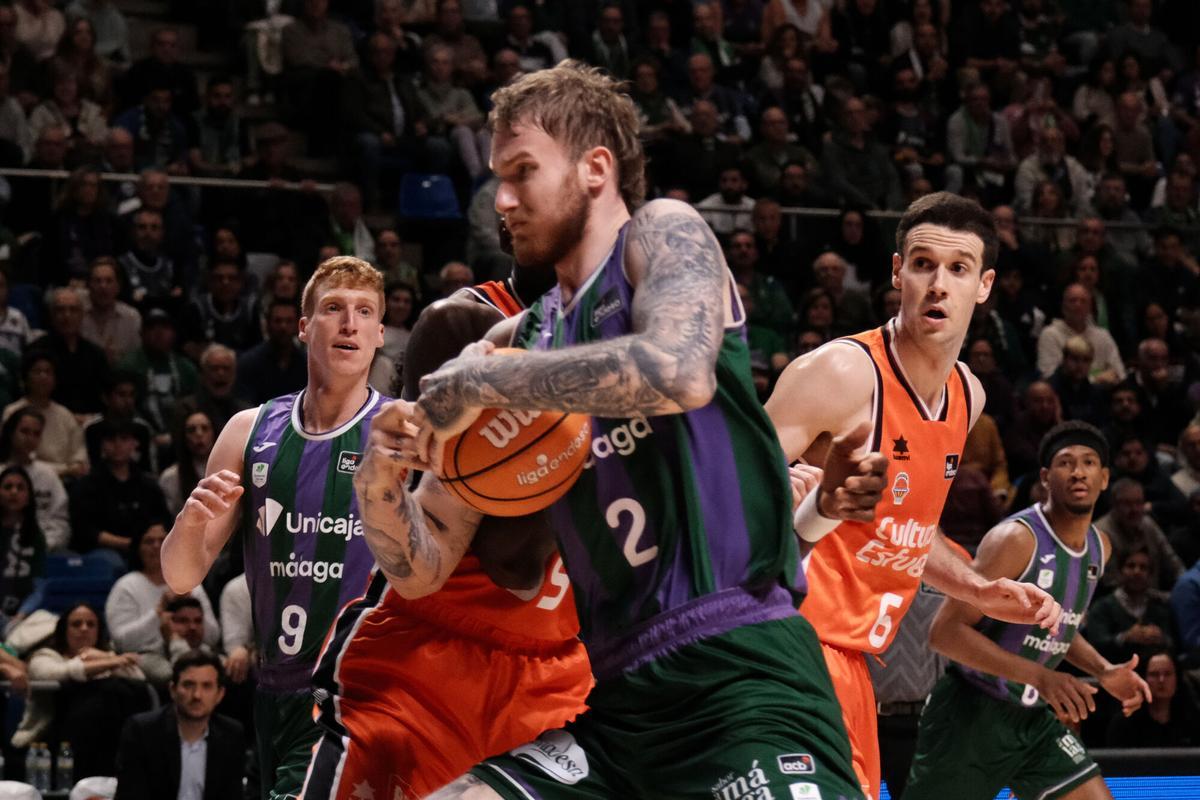 Liga Endesa. Partido disputado entre Unicaja y Valencia Basket