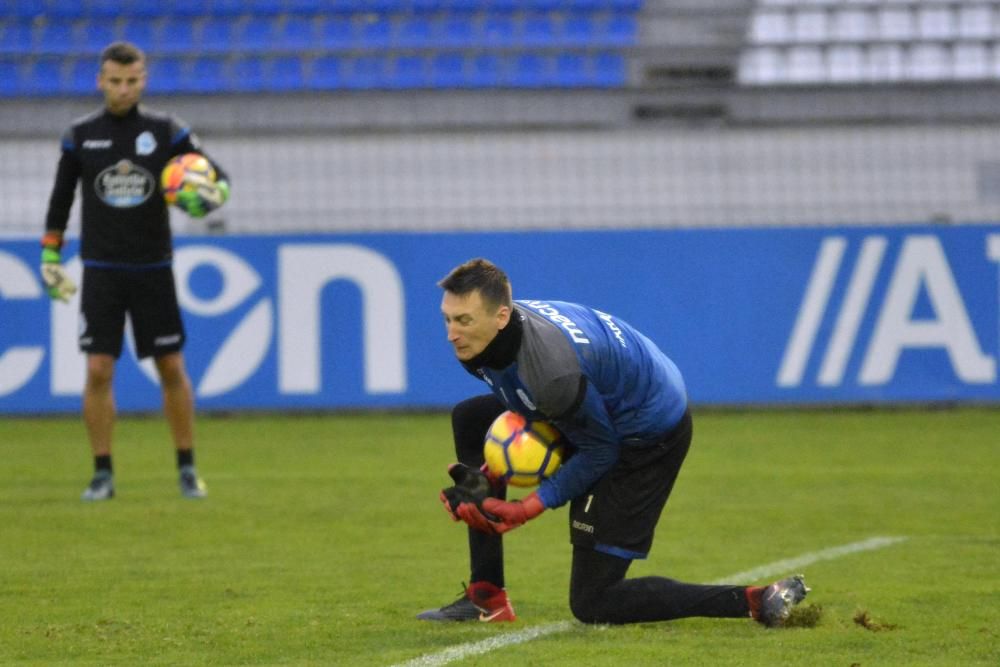 Fede Cartabia ha sido la única ausencia en el entrenamiento de esta tarde en Abegondo.