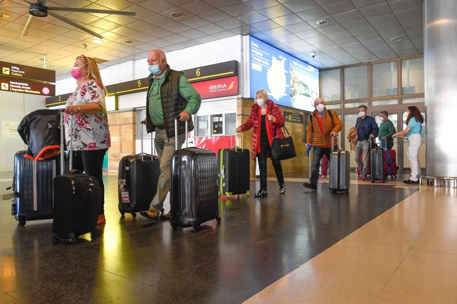 Pasajeros en el aeropuerto de Gran Canaria