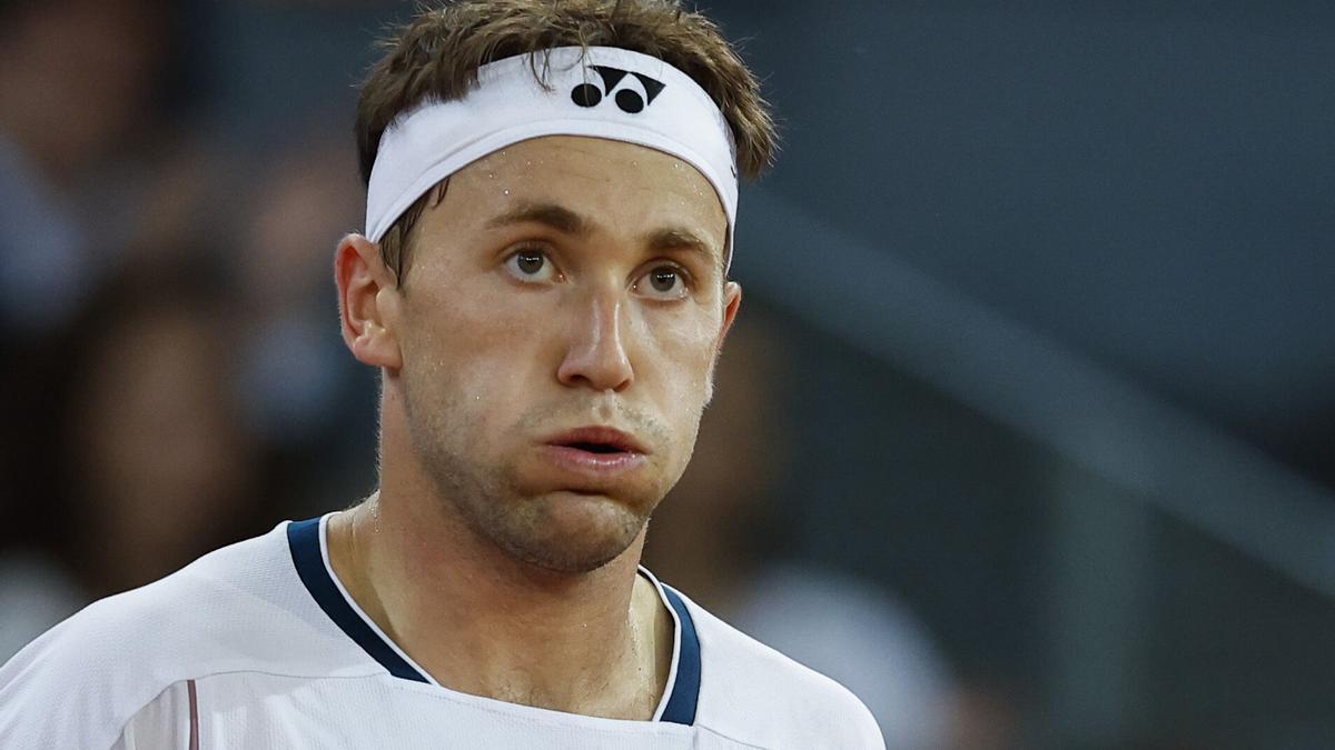 Casper Ruud, durante su semifinal del Mutua Madrid Open contra Fran Cerúndolo.