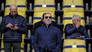 Miguel Ángel Ramírez, en el palco del Gran Canaria, el pasado 8 de marzo