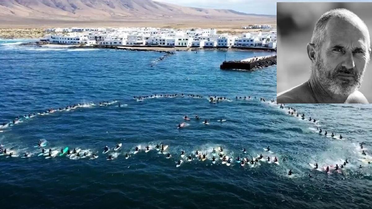 Emotivo homenaje en Famara al surfista fallecido Didier Willow