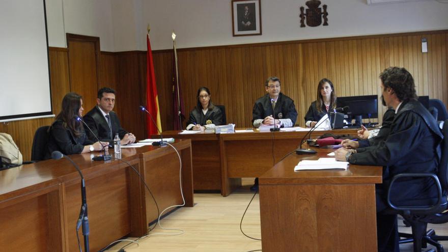 Un momento de la vista que tuvo lugar ayer en el Palacio de Justicia de Murcia