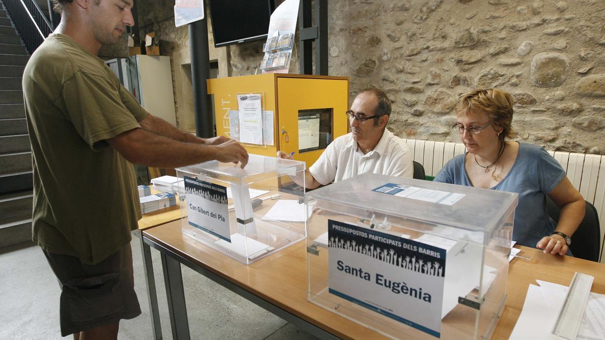 La votació dels pressupostos participats dels barris l’any 2021.