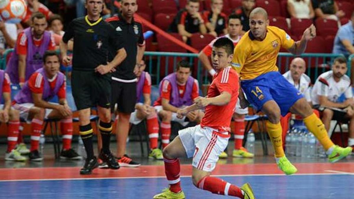 Ferrao, en una acción del Benfica-Barça (3-2) de este sábado en el MEO Arena de Lisboa