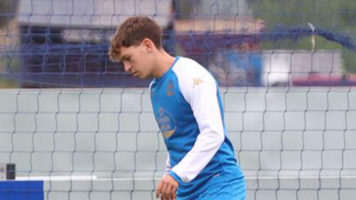 Diego Gómez, la temporada pasada, en Abegondo.