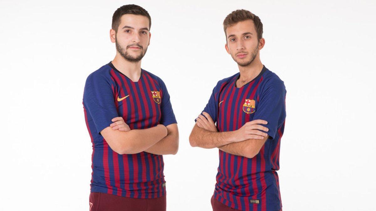 Alex Alguacil y Pau Lara ya posan con las camisetas del Barça