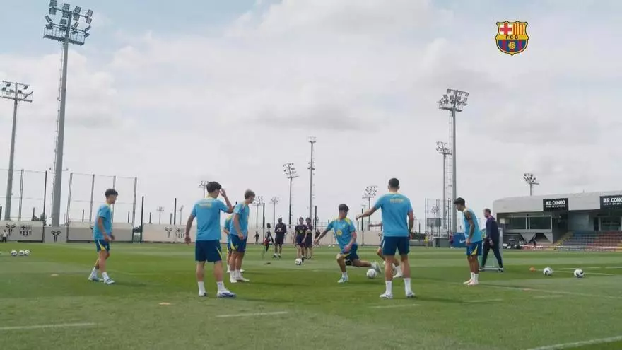Barça completa su penúltimo entrenamiento antes del clásico