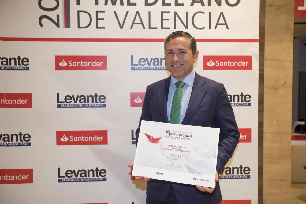 Premios Santander a la Pyme del Año de València 2018 junto a la Cámara de Comercio y en colaboración con Levante-EMV