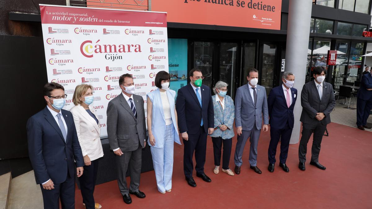 El presidente y otras autoridades acuden a la inaguración de la  Feria Internacional de Muestras Asturias en Gijón