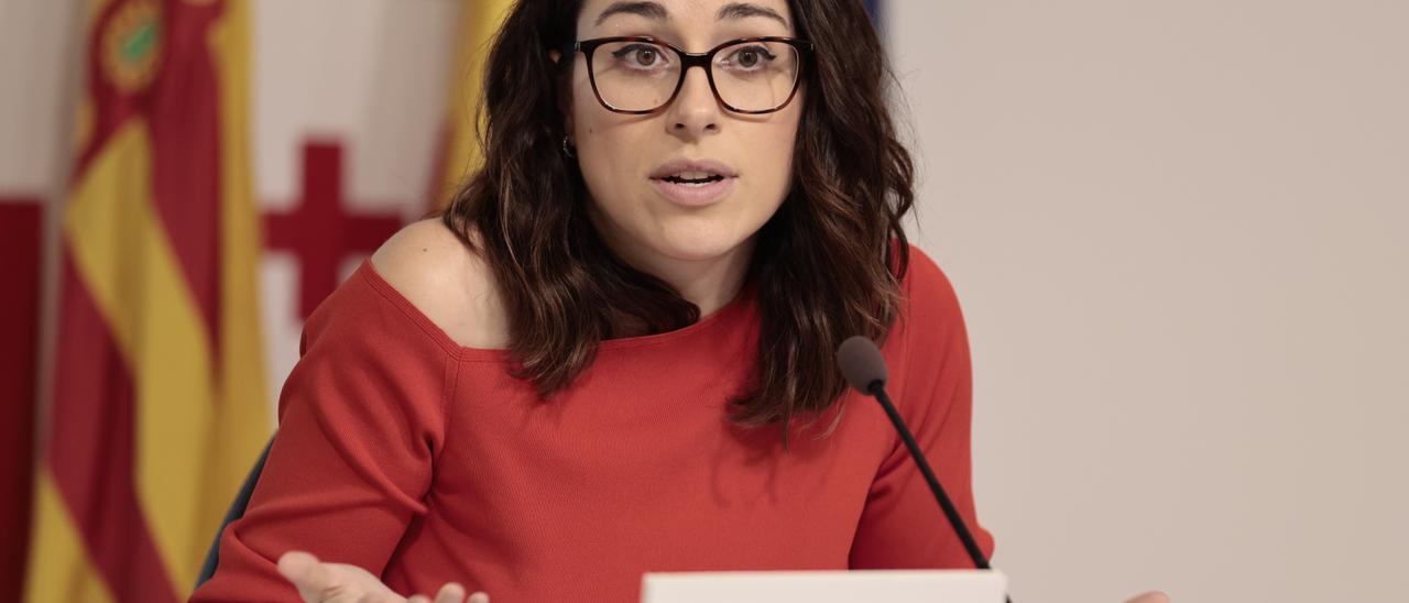 Aitana Mas, després del Ple del Consell de divendres passat.