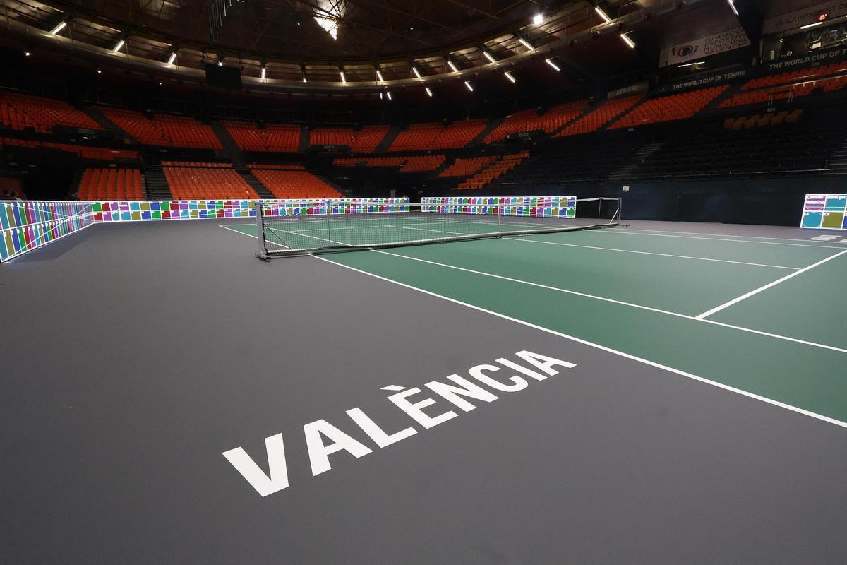 Así luce la pista de la Davis en la Fonteta