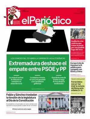 La portada de EL PERIÓDICO del 7 de diciembre de 2025