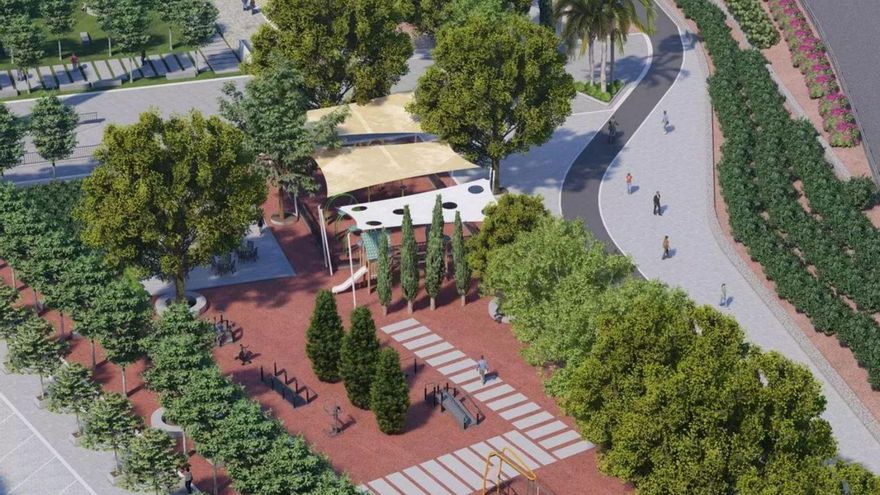 La primera fase del Parque Metropolitano contará con una gran plaza arbolada.
