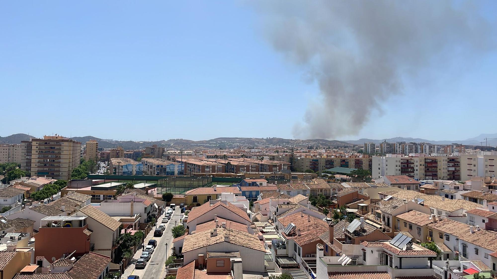 Incendio en Mijas, en la zona de Majadilla del Muerto, entre La Cala y Entrerríos