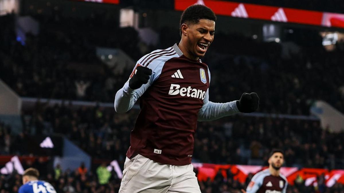 Marcus Rashford, con la camiseta del Aston Villa