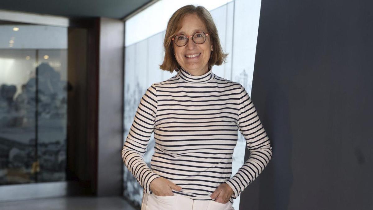 La doctora Susana Aldecoa, este jueves en el Pazo da Cultura de Pontevedra.