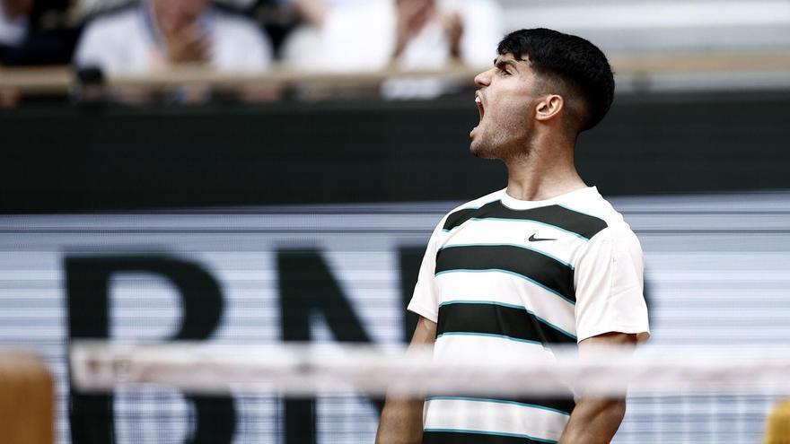 Roland Garros: Ben Shelton - Carlos Alcaraz, en imágenes